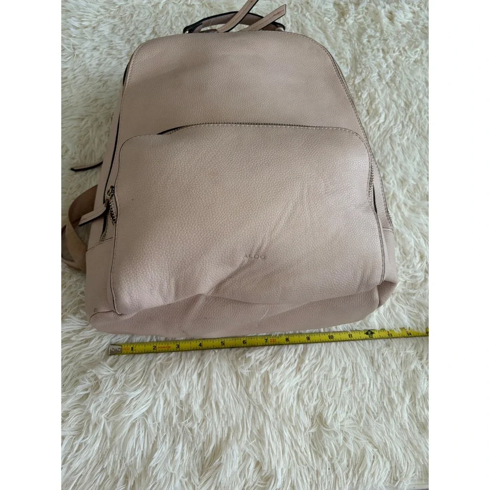 ALDO Backpack‎ Purse Women's Pink Leather Gold Hardware Travel Bag